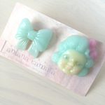 Girl&リボン両耳ピアス