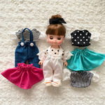 hikariakari様専用♡3点セット♡ホワイトサロペット×モノトーントップス♡メルちゃん ソランちゃん 服