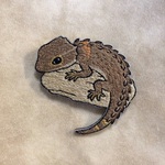 枝付きトカゲブローチ　モトイカブトトカゲ