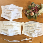 【お買い得！3枚セット】コットン刺繍レースマスク*接触冷感生地