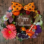 Lサイズ ハロウィンリース Halloween wreath 約29～30cm ＊86