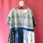 北欧 お花刺繍 ゆったり半袖ワンピース q【ミナペルホネン】