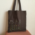 (送料無料)手刺繍入トートバッグ