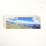 山の透けるアクリルパネル 15×5cmミニパノラマ　【三俣カールの稜線】 