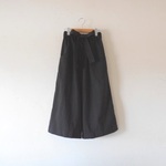 リボンベルトのワイドパンツ（こげ茶）