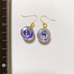 ハーバリウムピアス(お花･紫)