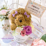 敬老の日　トイプードル　プリザーブドフラワー