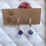 タンザナイトの一粒ピアス