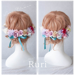 Fleur Collection＊♯47　着物　袴　花　振袖　髪飾り　卒業式 　成人式　和　和装　紫陽花　かすみ草　ウェディング　結婚式　前撮り　プリザーブドフラワー 