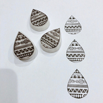 エスニック柄＊しずく型の消しゴムはんこ