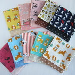 10×20　お得な10枚セット　４重ガーゼハンカチ　柴犬＆フレブル