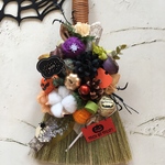ハロウィンリース♪　HAPPYほうきリース　ハロウィンスワッグ　⑥