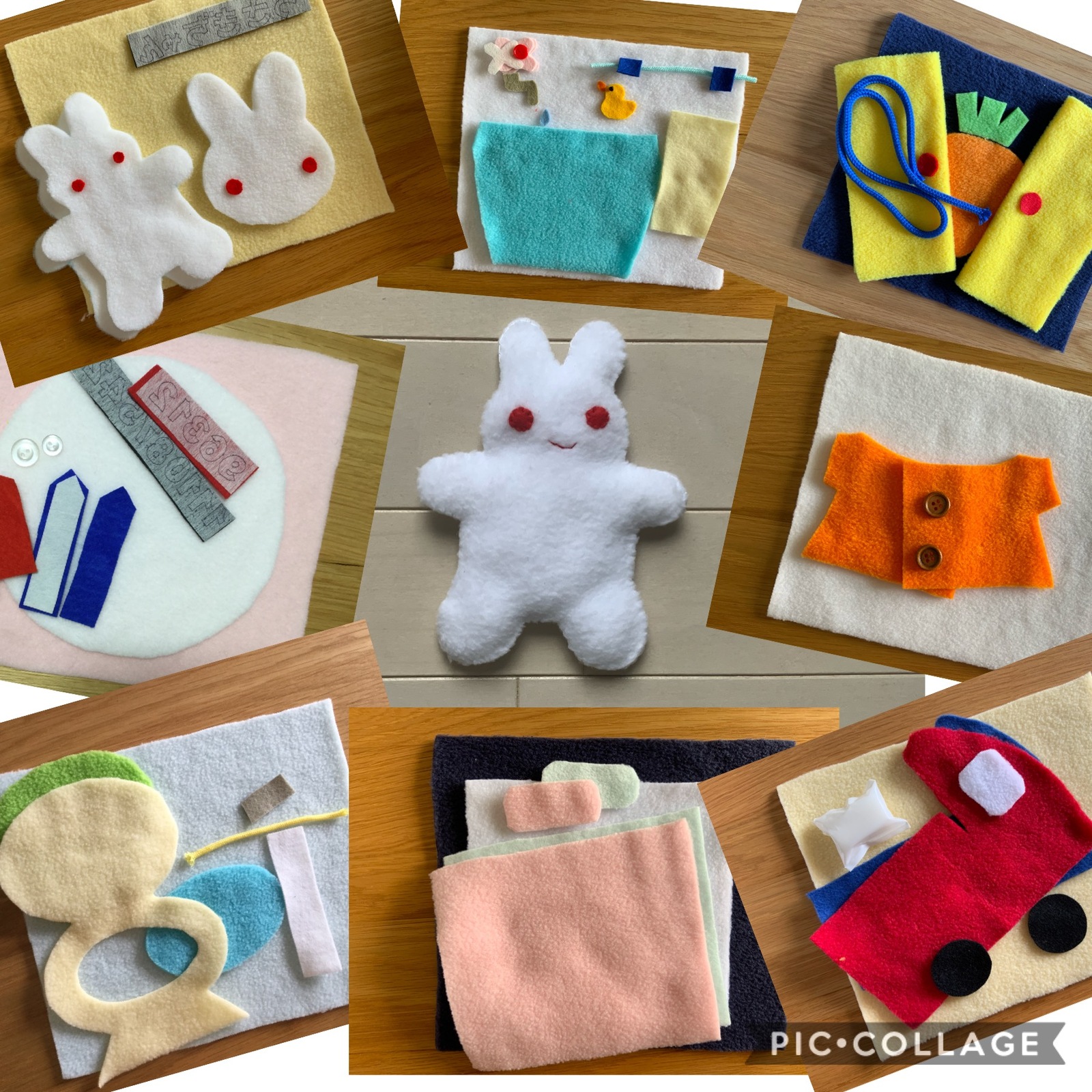 うさぎちゃん♥古布使用　すべて手作り うさぎ にぎにぎ 手作りキット 赤ちゃん おもちゃ | 幸せ