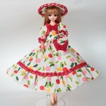 ジェニーちゃんのデフォルメ花柄ワンピース+ボレロ