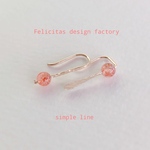 2design：槌目模様のサンストーン pierce