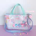 [Lサイズ]ショルダータイプ シャカシャカ ♡ ファスナー付きトート