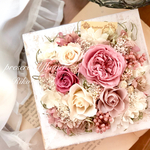 結婚祝い＊プリザーブドフラワー＊アンティークウッドフレームアレンジ＊シャビーピンク＊敬老の日＊母の日＊お誕生日＊ギフト＊プリザーブドフラワー アレンジ＊フラワーギフト