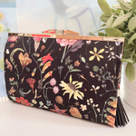 リバティ＊Floral Eve  Black   がま口 通帳ケース