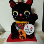 再販です😃🌺幸福を呼び込む黒い招き猫ちゃん😺④