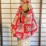 リバーシブル ふろしきバッグ (大)☆ 古布  あずま袋