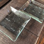 【受注作成】銀河　小皿　昭和レトロガラス　アンティーク　型ガラス　もったいないをカタチに　思い出と一緒に