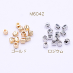 送料無料 80個 メタルビーズ ナツメカット 2.3×2.5mm【80ヶ】 M6042-R