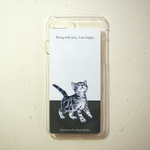 猫 iPhone ケース アメリカンショートヘア イラストB
