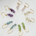 天然石の5連ピアス