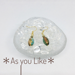 グリーングラデーションピアス