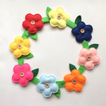 お花のボタン遊び