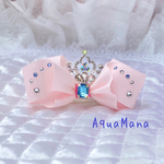 【 犬用　バレッタ 】 ティアラ　おしゃれ　トップノットペット　子供　ヘアアクセサリー　リボン　バレッタ　誕生日♡AquaMana♡