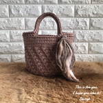 Tシャツヤーンのシンプルバッグ〈ゼファーカ〉　ズパゲッティバッグ