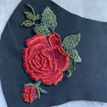 一点物✨マスクカバー＆インナー💕「バラ」豪華薔薇刺繍