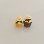 F🍌チョコバナナ🐻くまさんカップケーキ  オレオ  ミニチュア フェイクフード 