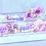 めぐみ様 オーダー作品 ★ ペーパータオルケース BOX ★キッチンペーパー＊ ピンク&パープル系 ＊  おリボンラッピング付