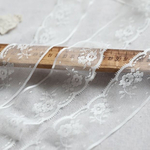 1m 綺麗 花 フラワー ラッセルレース ブレード 白 BK200902 ハンドメイド 手芸 素材 材料 DIY