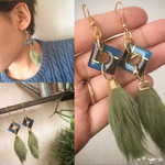 再販×21 モード系タッセルファーピアス