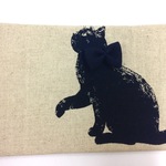 黒猫様のペタンコポーチ＊D