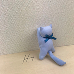 ネコちゃんクリップ   水色