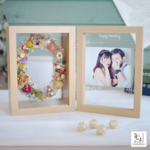 《SNS風◎結婚祝い・誕生日ギフト》プリザーブドフラワーとドライフラワーのインスタ風フォトフレーム ohanabako-insta