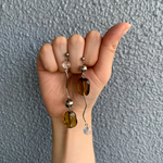 オリーブカーキシルバーピアス