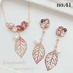 newおすすめ秋冬物〈41〉箱発送♡縦長 揺れる 大人ブラウン SWAROVSKI♡3点セット