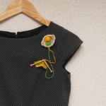 [パーツ選択可能]編んでます！ブローチ-J