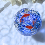夏の花の金魚～ブルーフラワー