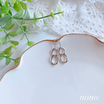 シンプルシルバーチェーンピアス(イヤリング)サージカルステンレス nonoacs