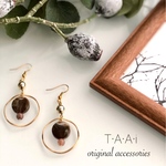 秋色フープピアス　ゴールド　ピアス/イヤリング