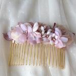 classical flower comb:pink