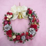 真紅のXmasリース☆プリザーブド＆ドライフラワー
