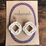 ビーズクロッシェのピアス