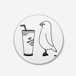 缶バッジ・カフェ文鳥